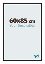 Miami Aluminium Cadre Photo 60x85cm Noir Brillant De Face Mesure | Yourdecoration.fr