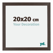 Mura MDF Cadre Photo 20x20cm Chêne Foncé De Face Mesure | Yourdecoration.fr