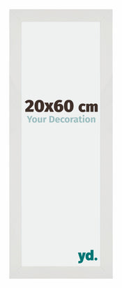 Mura MDF Cadre Photo 20x60cm Blanc Mat De Face Mesure | Yourdecoration.fr