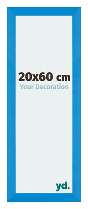 Mura MDF Cadre Photo 20x60cm Bleu Brillant De Face Mesure | Yourdecoration.fr