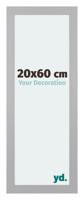 Mura MDF Cadre Photo 20x60cm Gris De Face Mesure