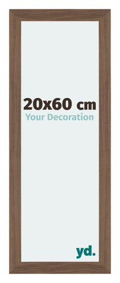 Mura MDF Cadre Photo 20x60cm Noyer Sombre De Face Mesure | Yourdecoration.fr