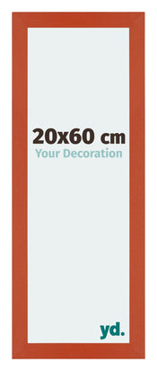 Mura MDF Cadre Photo 20x60cm Orange De Face Mesure | Yourdecoration.fr
