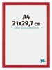 Mura MDF Cadre Photo 21x29 7cm A4 Rouge De Face Mesure | Yourdecoration.fr
