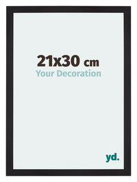 Mura MDF Cadre Photo 21x30cm Noir Grain De Bois De Face Mesure | Yourdecoration.fr