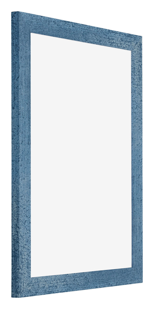Mura MDF Cadre Photo 24x32cm Bleu Brillant Patiné De Face Oblique | Yourdecoration.fr
