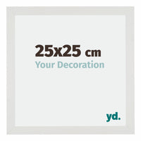 Mura MDF Cadre Photo 25x25cm Blanc Mat De Face Mesure | Yourdecoration.fr