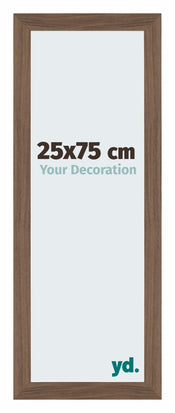 Mura MDF Cadre Photo 25x75cm Noyer Foncé De Face Mesure | Yourdecoration.fr