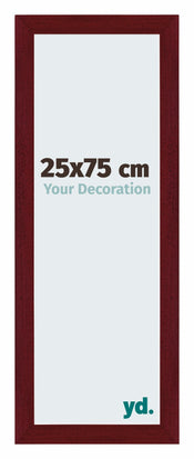 Mura MDF Cadre Photo 25x75cm Vin Rouge Patiné De Face Mesure | Yourdecoration.fr