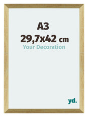 Mura MDF Cadre Photo 29 7x42cm A3 Or Brillant De Face Mesure | Yourdecoration.fr