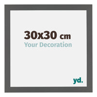 Mura MDF Cadre Photo 30x30cm Anthracite De Face Mesure | Yourdecoration.fr