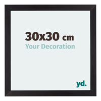 Mura MDF Cadre Photo 30x30cm Noir Grain De Bois De Face Mesure | Yourdecoration.fr