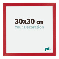 Mura MDF Cadre Photo 30x30cm Rouge De Face Mesure | Yourdecoration.fr