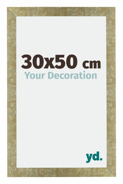 Mura MDF Cadre Photo 30x50cm Or Antique De Face Mesure | Yourdecoration.fr