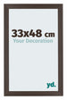 Mura MDF Cadre Photo 33x48cm Chêne Foncé De Face Mesure | Yourdecoration.fr