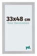 Mura MDF Cadre Photo 33x48cm Gris Clair De Face Mesure | Yourdecoration.fr