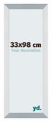 Mura MDF Cadre Photo 33x98cm Aluminium Brossé De Face Mesure | Yourdecoration.fr