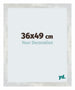 Mura MDF Cadre Photo 36x49cm Argent Brillant Vintage De Face Mesure | Yourdecoration.fr