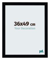 Mura MDF Cadre Photo 36x49cm Noir Brillant De Face Mesure | Yourdecoration.fr