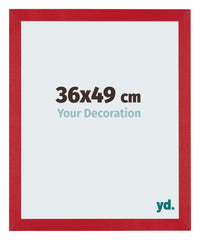 Mura MDF Cadre Photo 36x49cm Rouge De Face Mesure | Yourdecoration.fr