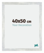 Mura MDF Cadre Photo 40x50cm Argent Brillant Vintage De Face Mesure | Yourdecoration.fr