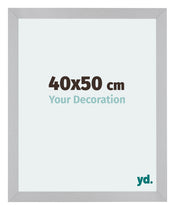 Mura MDF Cadre Photo 40x50cm Argent Mat De Face Mesure | Yourdecoration.fr