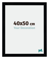 Mura MDF Cadre Photo 40x50cm Noir Brillant De Face Mesure | Yourdecoration.fr