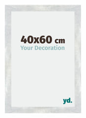 Mura MDF Cadre Photo 40x60cm Argent Brillant Vintage De Face Mesure | Yourdecoration.fr