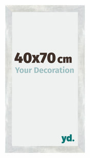 Mura MDF Cadre Photo 40x70cm Argent Brillant Vintage De Face Mesure | Yourdecoration.fr