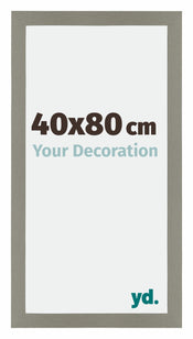 Mura MDF Cadre Photo 40x80cm Gris De Face Mesure | Yourdecoration.fr