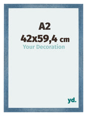 Mura MDF Cadre Photo 42x59 4cm A2 Bleu Brillant Geveegd De Face Mesure | Yourdecoration.fr