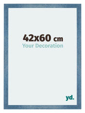 Mura MDF Cadre Photo 42x60cm Bleu Brillant Geveegd De Face Mesure | Yourdecoration.fr