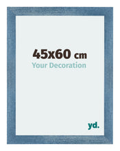 Mura MDF Cadre Photo 45x60cm Bleu Brillant Geveegd De Face Mesure | Yourdecoration.fr