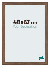 Mura MDF Cadre Photo 48x67cm Noyer Fonce De Face Mesure | Yourdecoration.fr