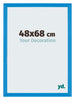 Mura MDF Cadre Photo 48x68cm Bleu Brillant De Face Mesure | Yourdecoration.fr