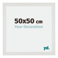 Mura MDF Cadre Photo 50x50cm Blanc Mat De Face Mesure | Yourdecoration.fr