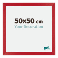 Mura MDF Cadre Photo 50x50cm Rouge De Face Mesure | Yourdecoration.fr