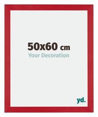 Mura MDF Cadre Photo 50x60cm Rouge De Face Mesure | Yourdecoration.fr