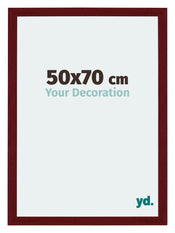 Mura MDF Cadre Photo 50x70cm Bordeaux Balayé De Face Mesure | Yourdecoration.fr