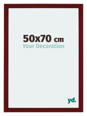 Mura MDF Cadre Photo 50x70cm Bordeaux Balayé De Face Mesure | Yourdecoration.fr