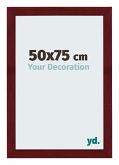 Mura MDF Cadre Photo 50x75cm Bordeaux Balay�� De Face Mesure | Yourdecoration.fr
