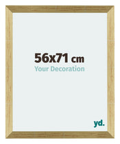 Mura MDF Cadre Photo 56x71cm Or Brillant De Face Mesure | Yourdecoration.fr