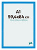 Mura MDF Cadre Photo 59 4x84cm A1 Bleu Brillant De Face Mesure | Yourdecoration.fr