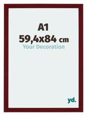 Mura MDF Cadre Photo 59 4x84cm A1 Bordeaux Balayé De Face Mesure | Yourdecoration.fr
