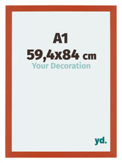 Mura MDF Cadre Photo 59 4x84cm A1 Orange De Face Mesure | Yourdecoration.fr