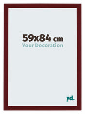 Mura MDF Cadre Photo 59x84cm Vin Rouge Patine De Face Mesure | Yourdecoration.fr