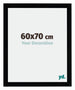 Mura MDF Cadre Photo 60x70cm Noir Brillant De Face Mesure | Yourdecoration.fr