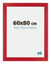 Mura MDF Cadre Photo 60x80cm Rouge De Face Mesure | Yourdecoration.fr