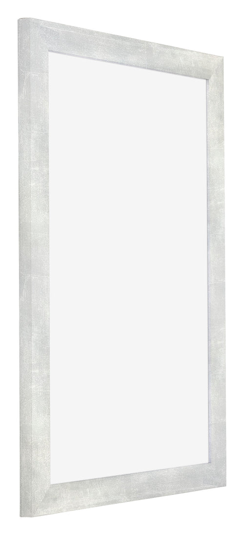 Mura MDF Cadre Photo 60x90cm Argent Brillant Vintage De Face Oblique | Yourdecoration.fr