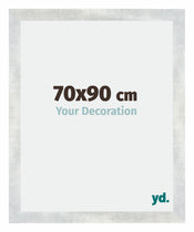 Mura MDF Cadre Photo 70x90cm Argent Brillant Vintage De Face Mesure | Yourdecoration.fr
